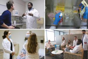 Screen grabs from the WashU HemeOnc Fellowship Program video.