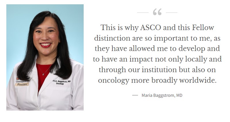 Maria Baggstrom Awarded Fellow of the American Society of Clinical Oncology Distinction